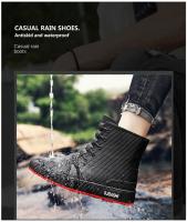 Botas De Lluvia Para Hombre Cuatro Estaciones Media Calf Altura Material Superior PVC Antideslizantes Y Impermeables Para Pesca Al Aire Libre Y Cocina - details 0
