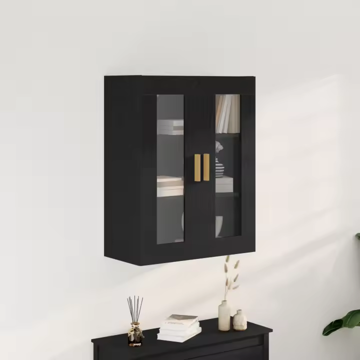 Armario de pared de roble negro vidaXL - 69.5x34x90 cm - 1