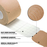 Cinta De Kinesiología Pre-Cortada WorthWhile 5cm*5m Alivio Del Dolor Muscular Protector De Rodilla Elasticidad Para Deportes Y Recuperación Fitness - details 1