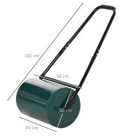 Outsunny Rodillo para Césped Ancho 50cm Ø30cm Rodillo de Césped de 30L Relleno de Arena o Agua con Mango en U para Jardín Granja Verde Oscuro - details 2