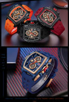 Reloj De Pulsera Deportivo Militar MINI FOCUS Para Hombre Con Cronógrafo Y Manos Luminosas Correa De Silicona Resistente Al Agua Color Azul Moda Casual - details 18