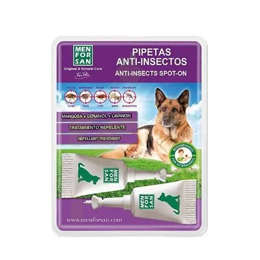 MENFORSAN - PIPETAS ANTI INSECTOS PARA PERROS (MARGOSA+GERANIOL+LAVANDINO) - 1