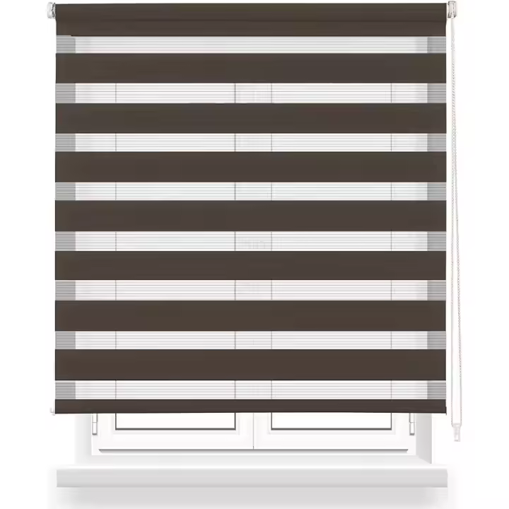 TODOBIEN STORE - Estor Enrollable de Doble Capa Día y Noche,Disponible en varios colores Blanco,Gris,Beige,Negro,Rosa,Granate,Marron.Disponible en varias medidas160x180cm,140x180cm,120x180cm,100 x 180 cm,80x180cm,60x180cm,45x180cm - 1
