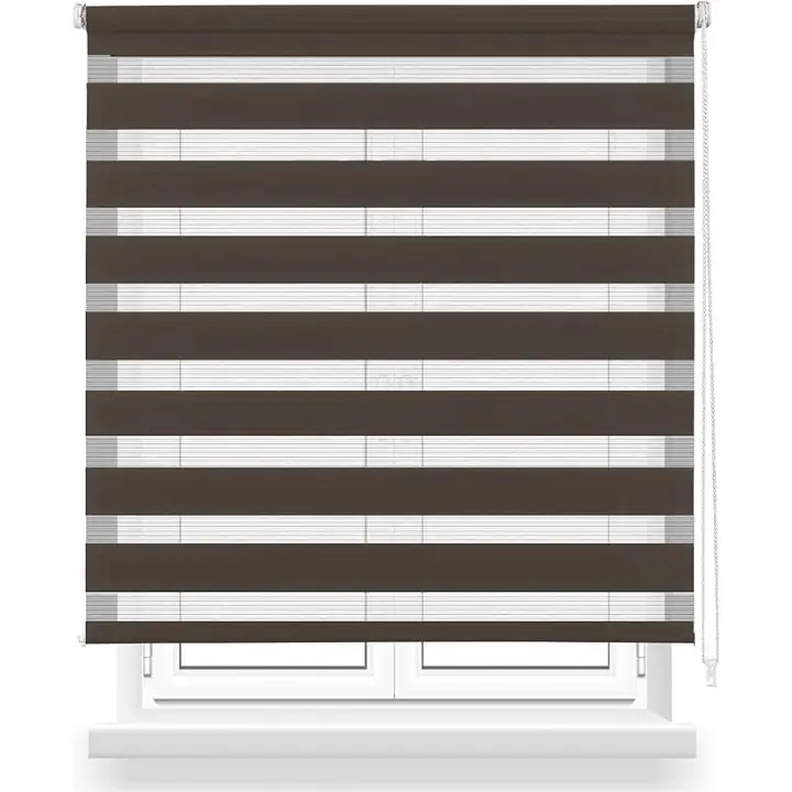 TODOBIEN STORE - Estor Enrollable de Doble Capa Día y Noche,Disponible en varios colores Blanco,Gris,Beige,Negro,Rosa,Granate,Marron.Disponible en varias medidas160x180cm,140x180cm,120x180cm,100 x 180 cm,80x180cm,60x180cm,45x180cm - 1