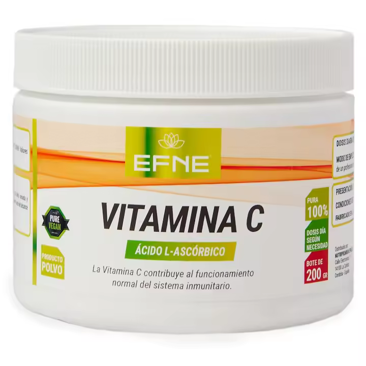 EFNE VITAMINAS Y MINERALES VITAMINA C ÁCIDO L-ASCÓRBICO FORMATO polvo puro apto para veganos - 1