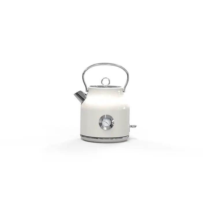 Hervidor retro 1.7L, hervido rápido de 3KW, base giratoria 360°, filtro antical extraíble, sin cable, ventana nivel agua, luz indicadora azul, sensor seco y apagado automático, diseño vintage crema Visita la tienda de Salter - 1