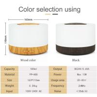 Mini Difusor De Aceites Esenciales 500ml Con Control Remoto Y Luz Nocturna Colorida Humidificador De Mesa USB Para Aromaterapia - details 3