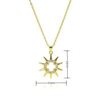 18K Chapado en Gold de Maple inoxidable Fund Sol Collar de joyas de regalo - details 1