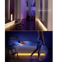 Tira De Luz LED Con Sensor De Movimiento PIR Inalámbrico Para Armario Cama Escaleras - Iluminación Nocturna Seguridad Inteligente Batería Alimentada SMD2835 60LEDs/M 4W/m 2700K-6500K - details 6