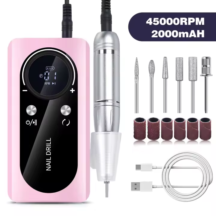 Lima de uñas eléctricas recargable para manicura y pedicura de uñas de gel acrílico. - 1