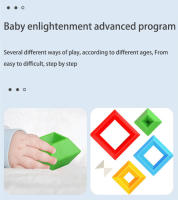 Juguetes Educativos Para Niños Bloques De Construcción Creativos Pyramide Plegable Con Música Material Plástico Sin Batería - details 4