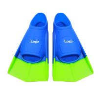 Aletas de silicona para hombres y mujeres, estilo libre, braza, aletas cortas de silicona para adultos y niños, aletas de entrenamiento de buceo ligero y natación. - details 16