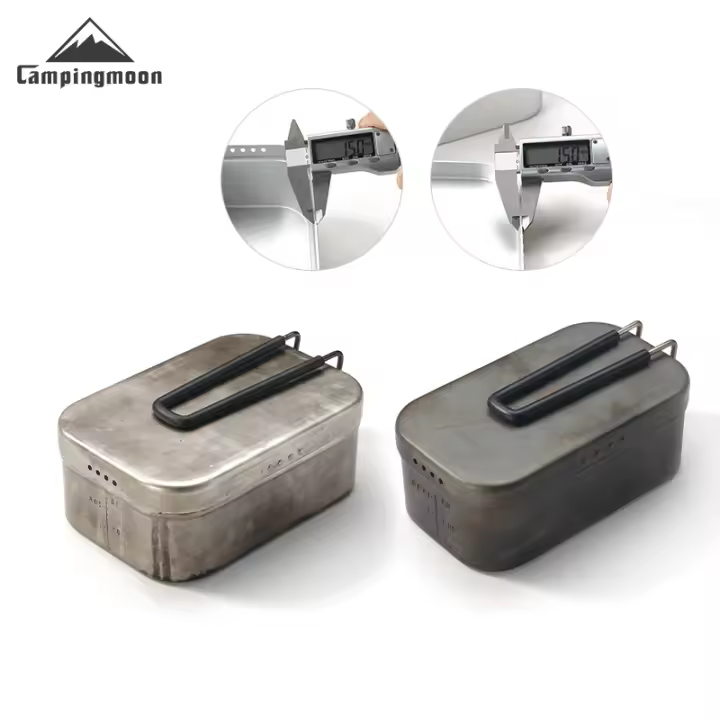Caja De Almuerzo Portátil CAMPINGMOON De Aluminio Con Calentamiento Por Foco Abierto Adecuada Para Camping Y Picnics - 1