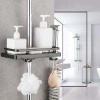 Estante de Ducha Soporte para el empleo de Ducha de Baño Sin perforación con soporte para el empleo de Ducha, Ganchos y soporte para toallas de baño Soporte Negro autoadhesivo antioxidante 22MM-25MM - details 1