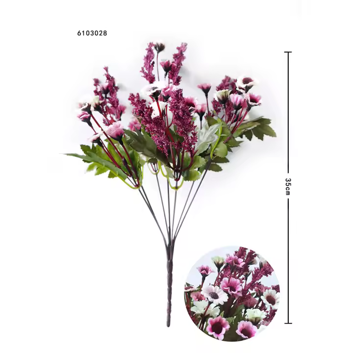 RAMO MINI GIRASOL ARTIFICIAL 35CM 3PCS - 1
