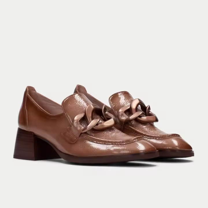 Mocasín Mujer Hispanitas Piel Charol Cadena Mate TRIFLOW - 1