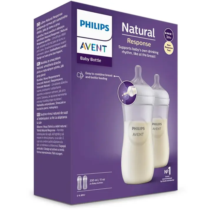 Philips Avent Biberón Natural Response 330ml Double Pack - 1