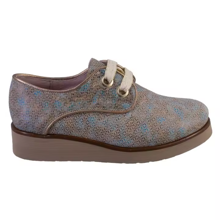 NIVAL NEREA MAYA Zapatos con cordones de mujer taupe PIEL 524 - 1