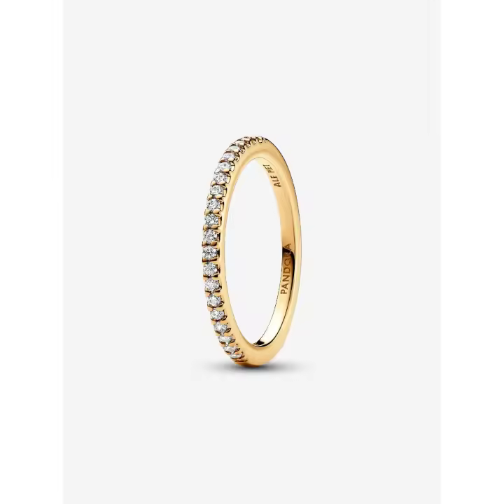 Pandora - Anillo de Banda brilliant-Baño de Oro de 14K - 1