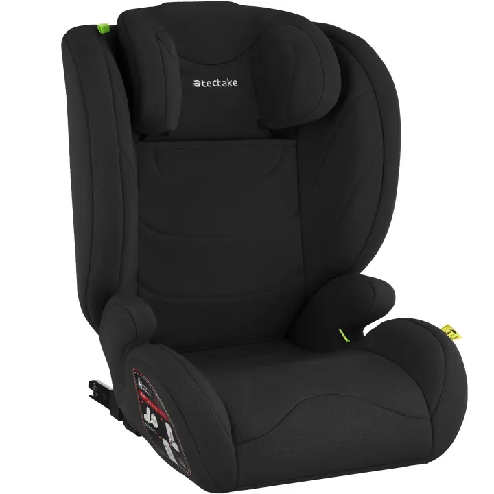 Tectake - Silla de coche LEVI con ISOFIX, Silla de coche para niños con homologación i-Size (ECE R129) que incluye protección contra impactos laterales, con fijación ISOFIX, Adecuada para alturas corporales de 100 cm a 150 cm, Reposacabezas regulable - 1