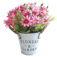 Maceta De Flores Artificiales Estilo Vintage Para Decoración De Oficina Y Hogar Rosa Roja Flor Artificial Potted Plant - details 20