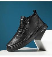 Botas De Cuero Para Hombre Alta Top Moda Algodón Zapatos De Tobillo Botines Casuales Negocios Exterior Zapatillas Nuevas Primavera/Otoño - details 15