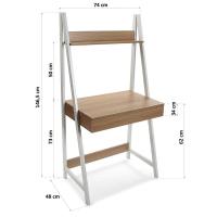 XOCOTŌ® Mesa Escritorio 'Gabriella' 74x48x146.5cm - Mesa de oficina en Madera Roble, Modelo Claro, Nórdico, Muebles de oficina, despacho - ESCRITORIOS XOCOTŌ® - details 0