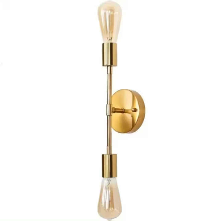 Lámpara De Pared Dorada Para Interiores E27 Decoración De Muebles Iluminación Para Pasillo Dormitorio Instalación De Montaje Incluye Bombilla Dimmer Y Dispositivo Inteligente - 1