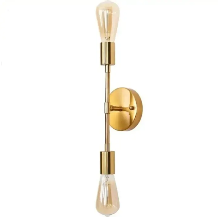 Lámpara De Pared Dorada Para Interiores E27 Decoración De Muebles Iluminación Para Pasillo Dormitorio Instalación De Montaje Incluye Bombilla Dimmer Y Dispositivo Inteligente - 1