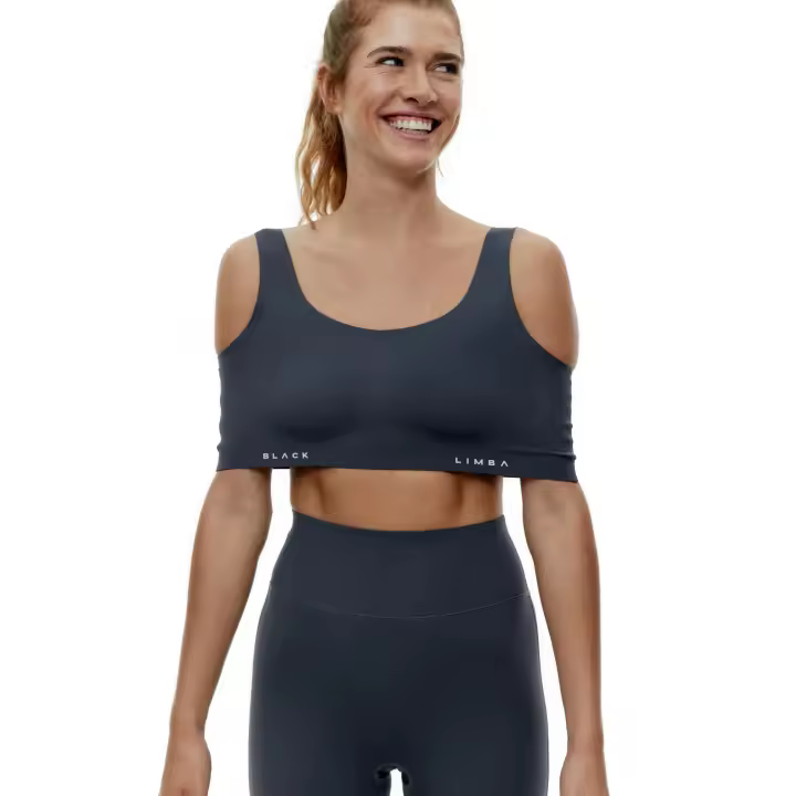 Black Limba Top deportivo sujeción media One Size - Grey - 1