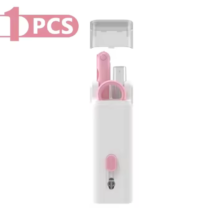 Kit De Limpieza Para Teclado 7 En 1 Con Removedor De Tapas De Teclas Y Cepillo Multifuncional Para Laptops Airpods Y Teléfono - 1
