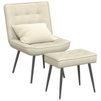 vidaXL Sillón de relax con reposapiés terciopelo en color Gris claro/Rojo vino tinto/Amarillo y más - details 7