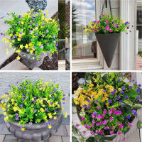 12 Bundles De Flores Artificiales Para Exteriores Resistentes Al UV Plantas De Plástico Para Jardín Patio Porche Decoración De Boda Farmacia Hogar Estilo Multicolor - details 1