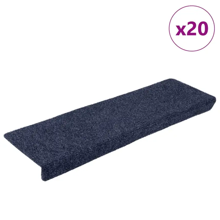 vidaXL Alfombrilla autoadhesiva escalera 20 uds antracita 65x21x4 cm - 1