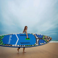 FunWater Tabla de Surf Hinchable de pie para Surf Ultrarresistente, Ligera y Estable, Tabla de Surf Sup, Accesorio de Remo Ajustable, Bomba, Mochila de Viaje, Correa de Seguridad, Remo Inflable para jóvenes y Adultos - details 6