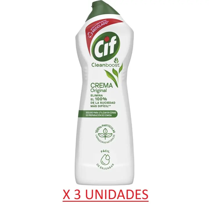 CIF Cleanboost limpiador multiusos blanco en crema Original botella 750 ml PACK 3 UNIDADES - 1