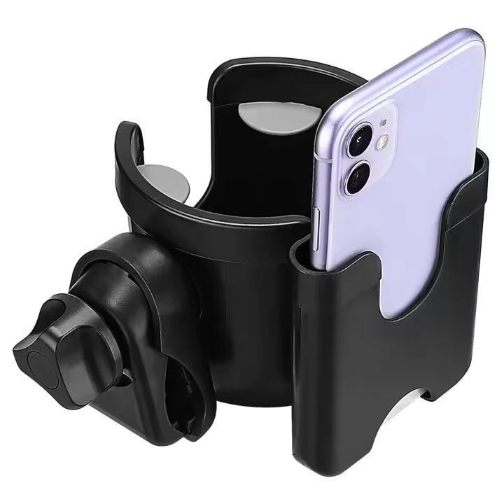 Suranew UniversalSoporte, portabebidas ajustable con soporte para teléfonoSilla de ruedas, andador, bicicleta, scooter, regalos para un miembro de la familia. - 1
