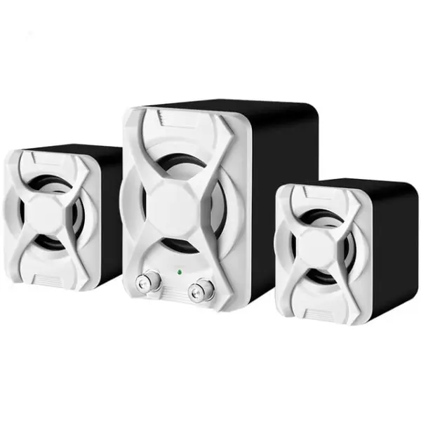 Altavoces subwoofer para computadora con cable de 5 W + 3 W x 2, conjunto de graves - 1