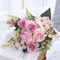 Ramo De Flores Artificiales De Seda Para Boda Navidad Artesanía Coronel De Hojas Decoración De Hogar Accesorios Para Novia Peonía Hidranegra Para Scrapbooking - details 5