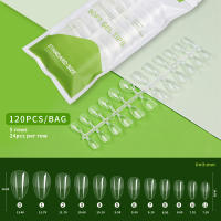 Set De Uñas Postizas De Acrílico Transparentes Fully 120pcs/bag Tamaño Mixto Para Ballet Y Ocasiones Especiales - details 6
