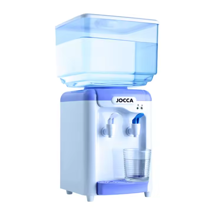 Elegante dispensador eléctrico Jocca de agua fría y del tiempo con depósito de 7 litros para la casa, el trabajo o la residencia disponible en color blanco y azul o blanco y turquesa - 1