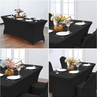 Mantel De Spandex Tendido a Medida Lavable Y Resistente a Arrugas Para Mesa Rectangular De Jardín Ideal Para Eventos Bodas Y Fiestas - details 3