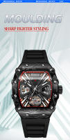Reloj Mecánico Automático MUSANFIGO Para Hombres Con Luz Nocturna Y Resistencia Al Agua Silicona Skeleton Fashion Trend - details 3