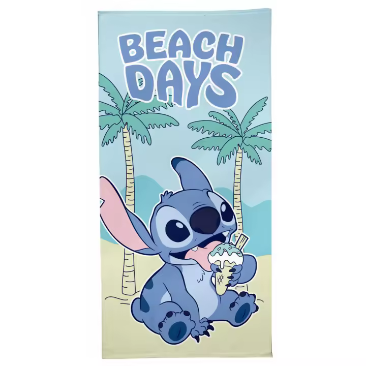 Toalla playa Lilo & Stitch Infantil Suave Secado Rápido Disney - Piscina y Baño - Absorbente - Producto Oficial Suncity - 1