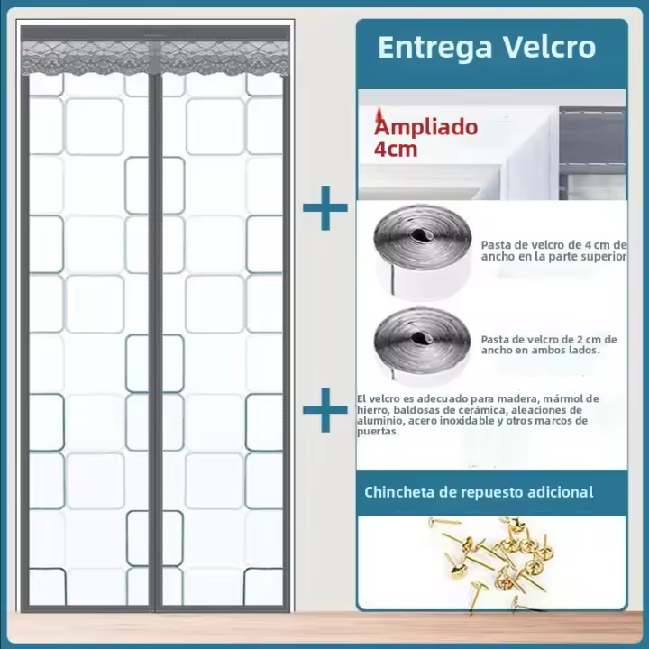 Cortina De Puerta With Mosquitero Magnético Aislamiento Térmico Para Cocina Anti-oil Y Anti-Fumada Pantalla De Partión Anti-frío - 1