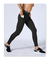 Pantalones De Entrenamiento De Veludo Para Hombre Con Bolsillo Térmicos Estrechos Para Correr En Otoño E Invierno - details 4