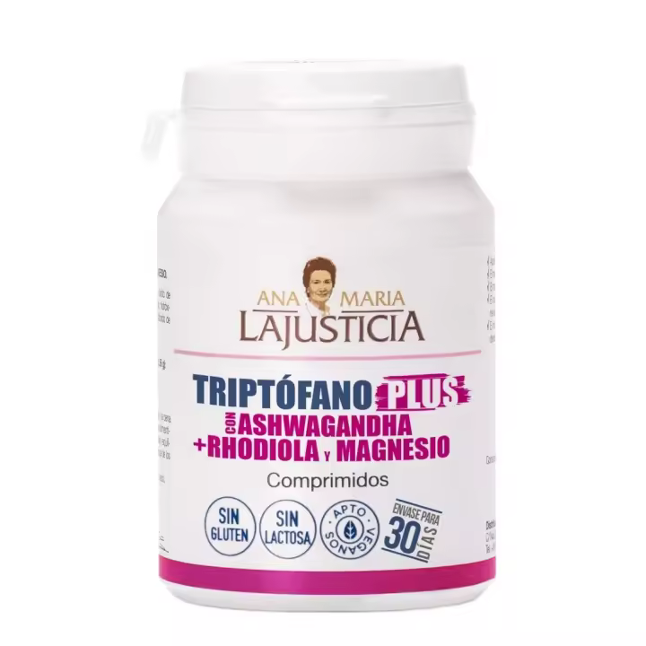 ANA MARIA LAJUSTICIA TRIPTOFANO PLUS CON ASHWAGANDHA + RHODIOLA Y MAGNESIO 60 COMPRIMIDOS - 1