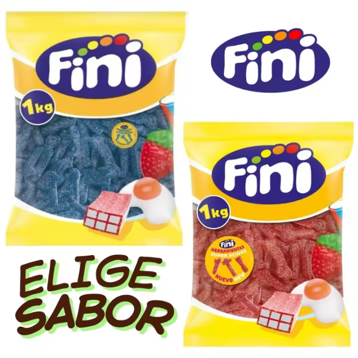 Llaves y Herramientas Super Ácidas Fini ELEGIR SABOR FRESA O FRAMBUESA | Formato Bolsa 1kg - 1