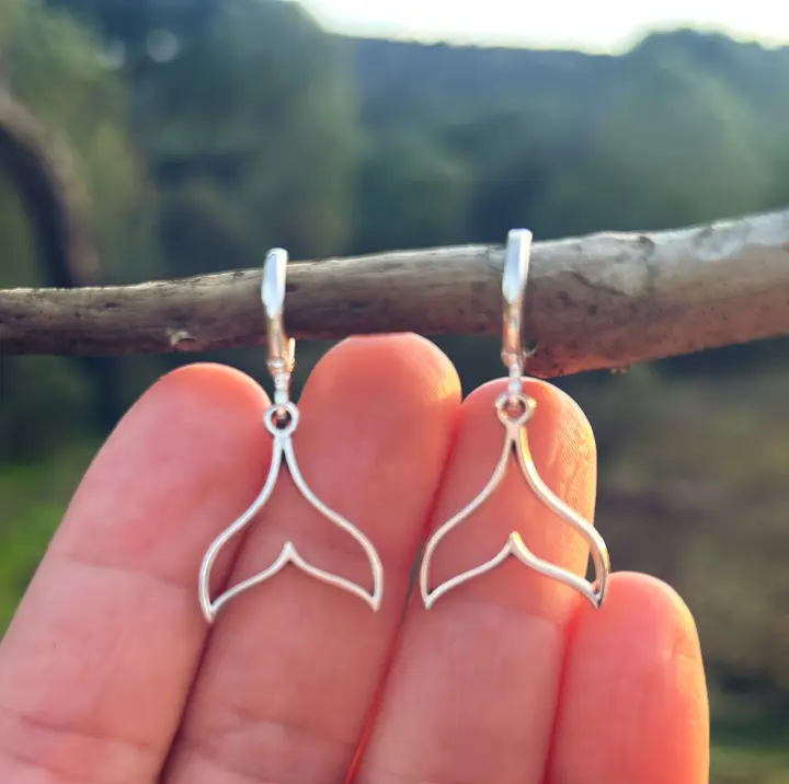 Pendientes Oceánica, Pendientes de Cola de Sirena, Pendientes de acero, Joyería Artesanal, Pendientes de Diseño, Accesorios de Moda" - 1