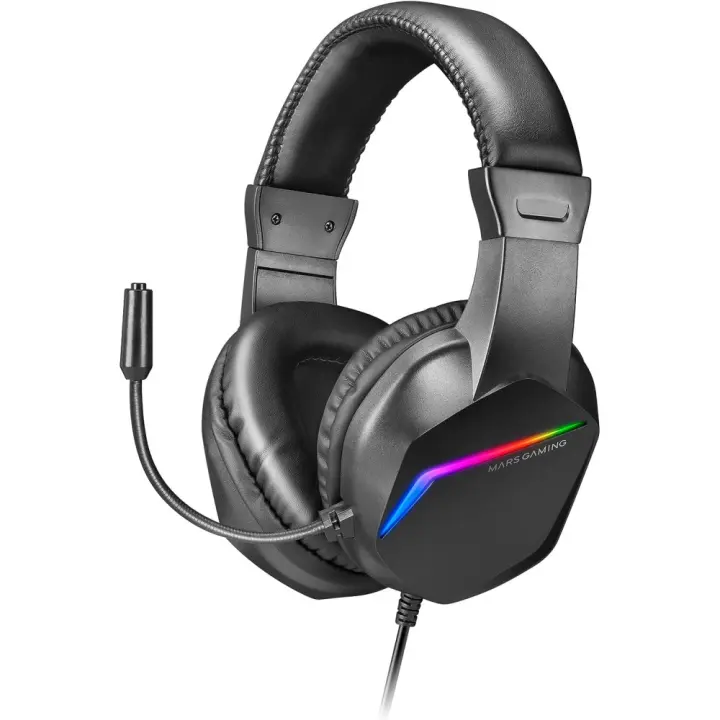 Auriculares Mars Gaming MH122 Negro - Sonido Impactante, Comodidad Extrema, Iluminación FRGB - 1